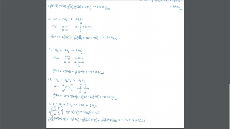 It asked you to determine thw heat change in the reaction CH4+Cl2-> CH3Cl + HCl-example-1