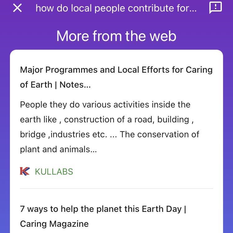 How do local people contribute for the caring of earth ​-example-1