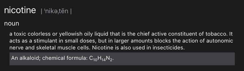 Definition of Nicotine-example-1