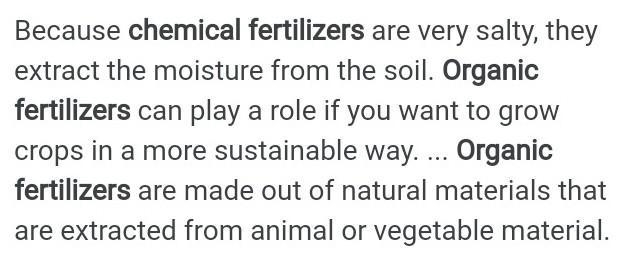 Introduce organic and chemical fertilizers Differentiate between organic compost and-example-1