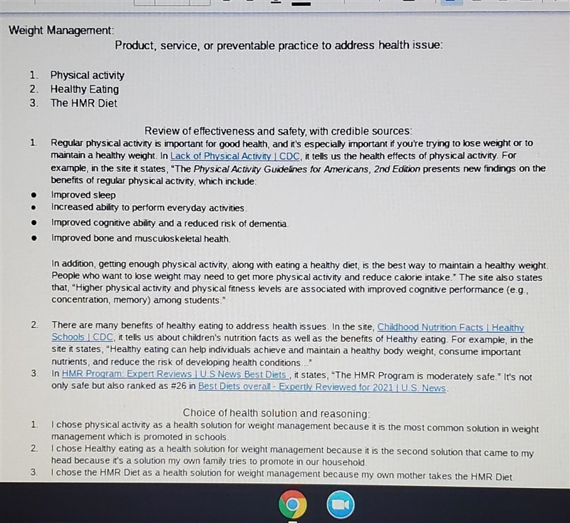 Project: Health Decisions. Click the links to open the resources below. These resources-example-3