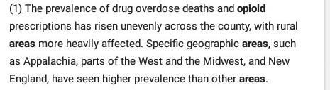 In what geographical areas does the opioid epidemic exist?-example-1