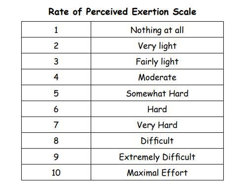 When you are working out at your max heart rate, what number are you at on the RPE-example-1