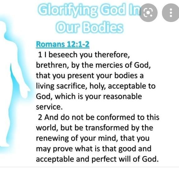 In what particular instance, we can glorify God through our body?-example-1