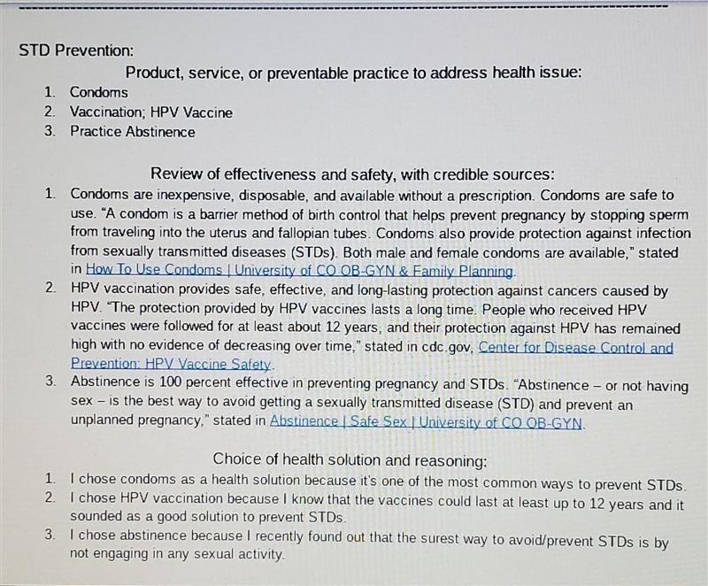 Project: Health Decisions. Click the links to open the resources below. These resources-example-2