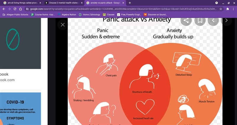 Choose 2 mental health states and compare how they are similar and contrast how they-example-1