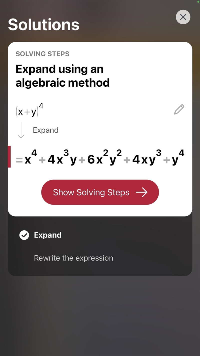 (x+y)^4 or (x+y) (x+y) (x+y) (x+y)-example-1