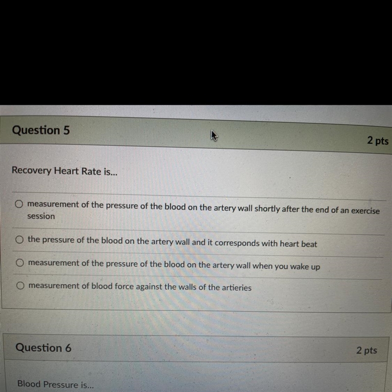 PLEASE HELP!!! Recovery Heart Rate is...-example-1