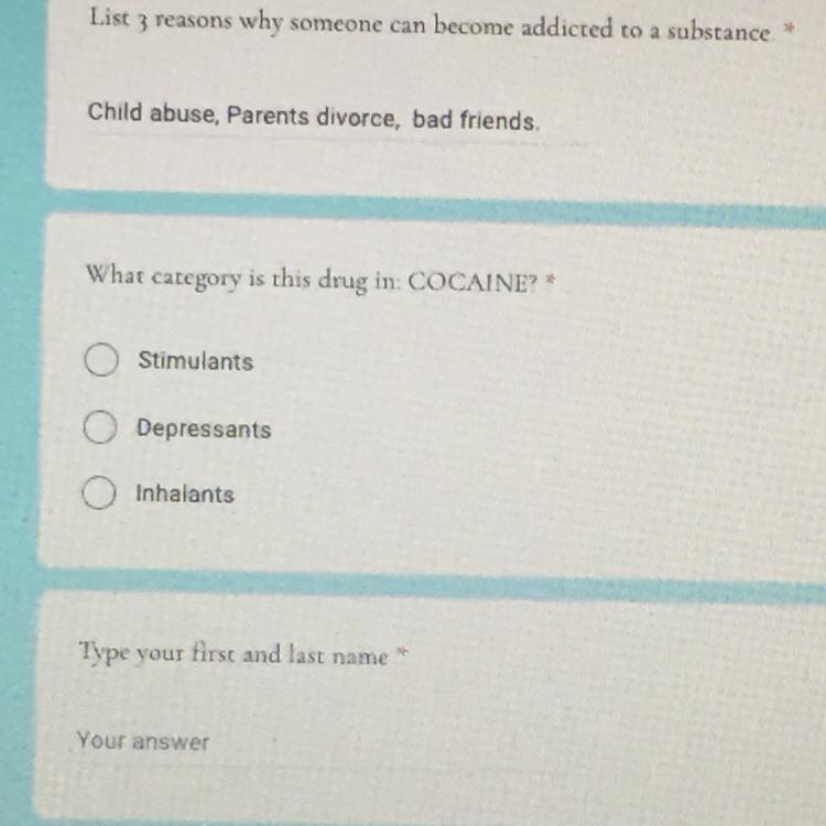 What category is cocaine in?-example-1