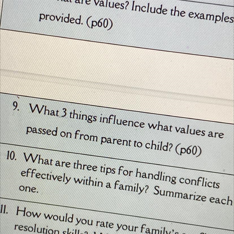 9. What 3 things influence what values are passed on from parent to child? (p60) This-example-1