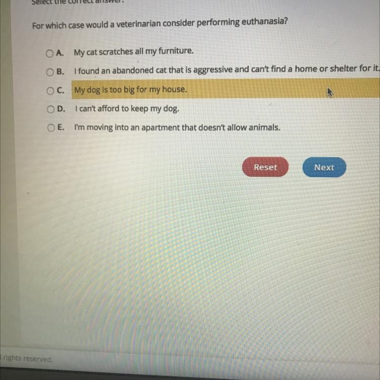 For which case would a veterinarian consider performing euthanasia?-example-1