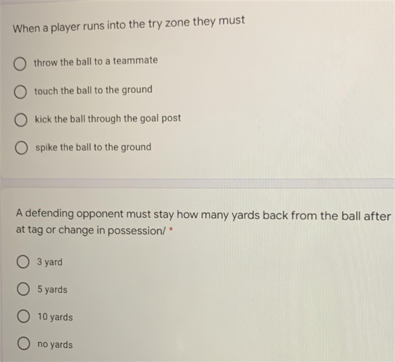 Touch rugby rule questions please help-example-3