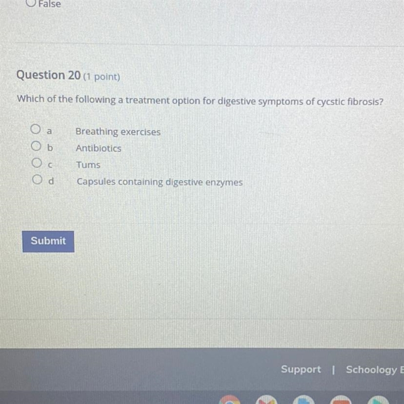 Which of the following a treatment option for digestive symptoms of cycstic fibrosis-example-1