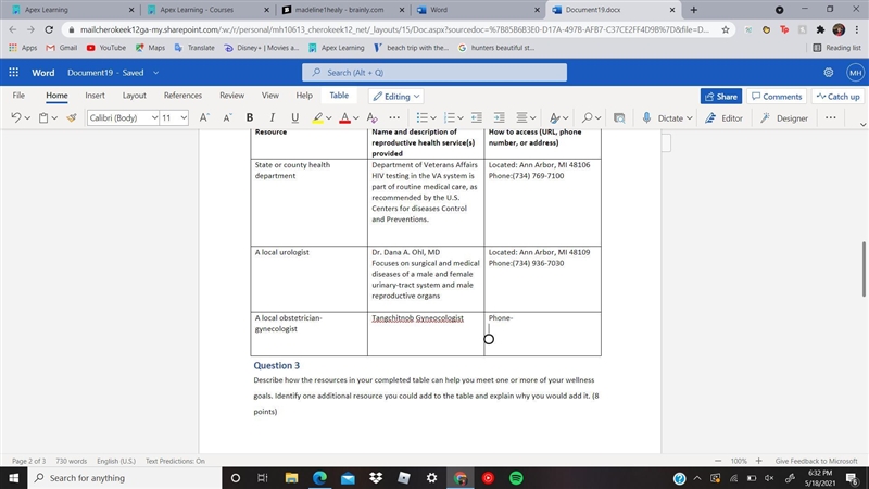 PLEASE HELP ME THIS IS DUE TMRW MORNING!! I Just need the one labeled question 3 answered-example-1