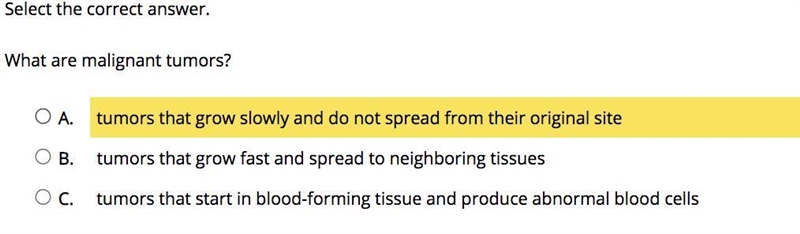 What are malignant tumors?-example-1