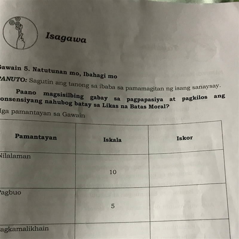 Paano magsisilbing gabaysa pagpapasiya at pagkilos ang konsensiyang nahubog sa likas-example-1