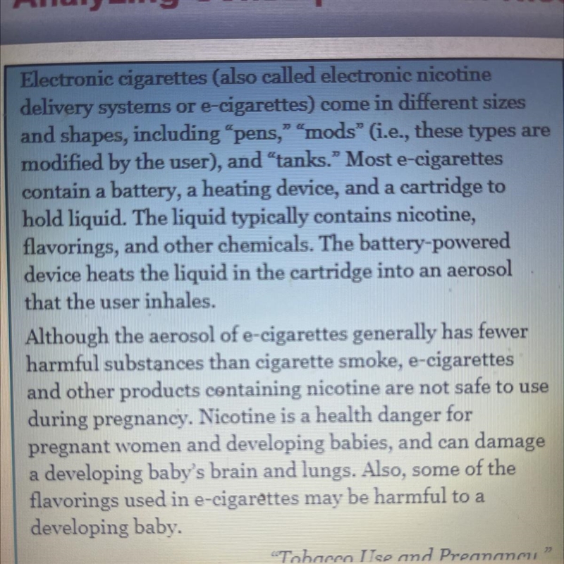 Which conclusion does this passage best support? Traditional cigarettes are less likely-example-1