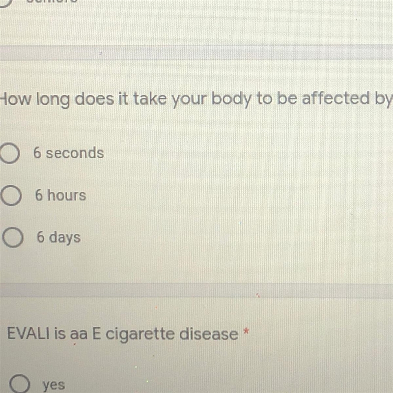 How long does it take your body to be affected by smoking?*-example-1