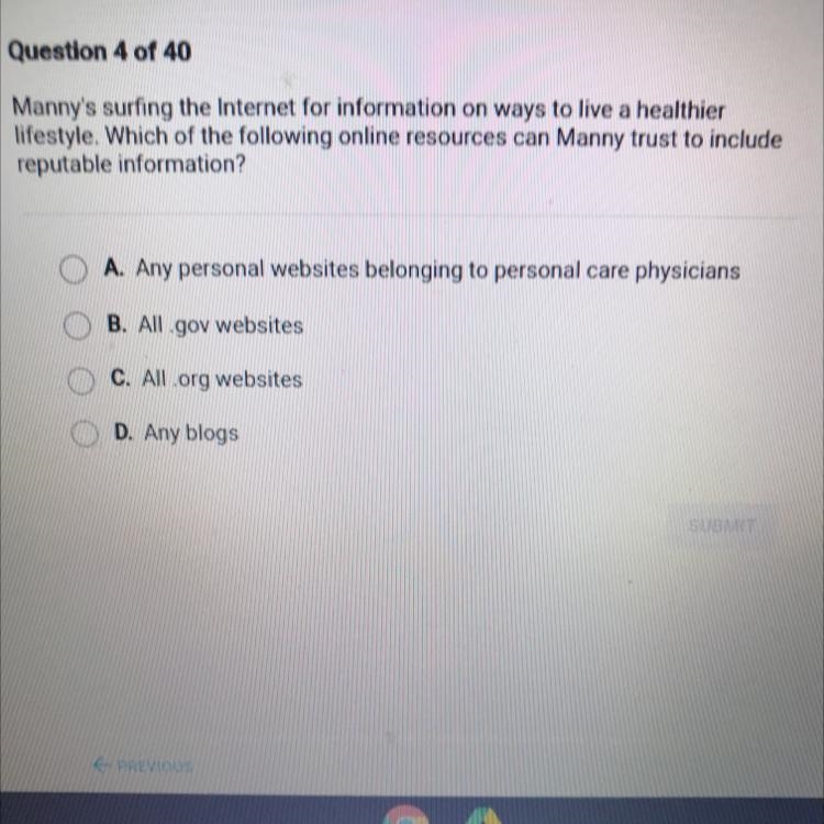 Manny's surfing the Internet for information on ways to live a healthier lifestyle-example-1