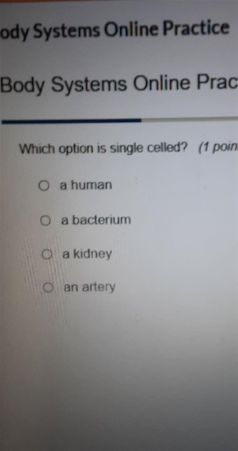 Which options is single celled?​-example-1