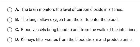 Which statement describes two organ systems working together to get rid of waste made-example-1