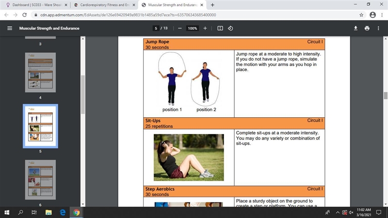 Complete the Circuit Training Program in the knowledge article. Read the directions-example-2