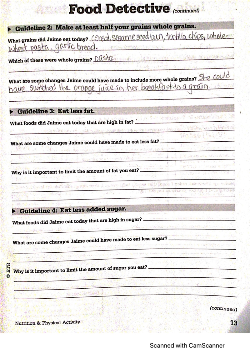 Health HW HEALTH SMART WORKBOOK Pages 12-13 only the "FATS" part.-example-1