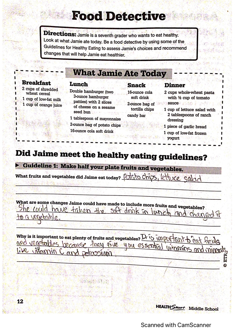 Health HW HEALTH SMART WORKBOOK Pages 12-13 only the "FATS" part.-example-2