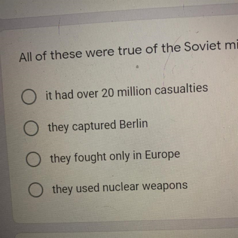 All of these were true of the Soviet military except-example-1