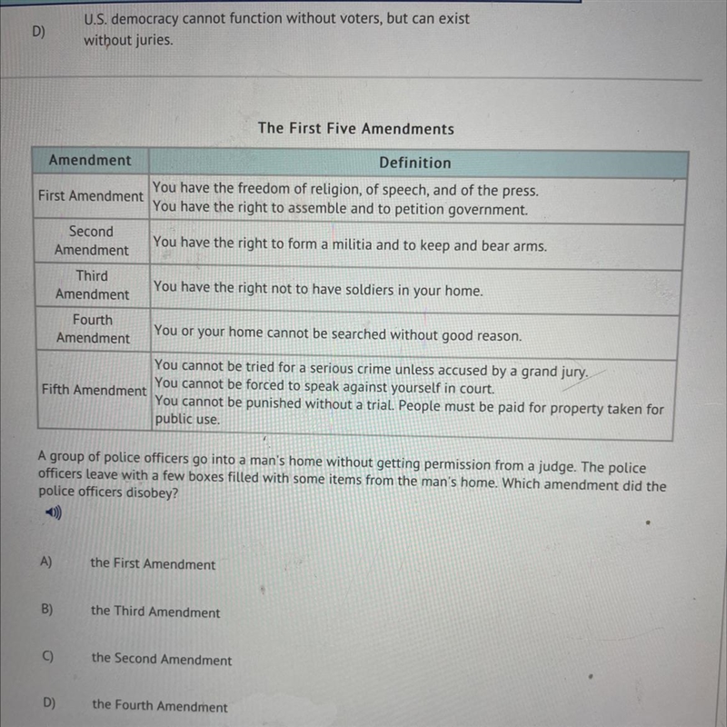 The First Five Amendments Amendment Definition First Amendment You have the freedom-example-1