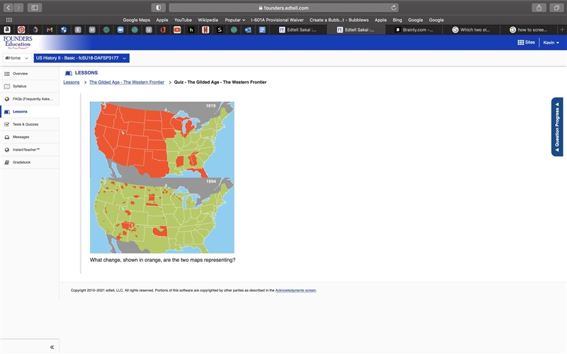 What change, shown in orange, are the two maps representing? A. Potential Homestead-example-1