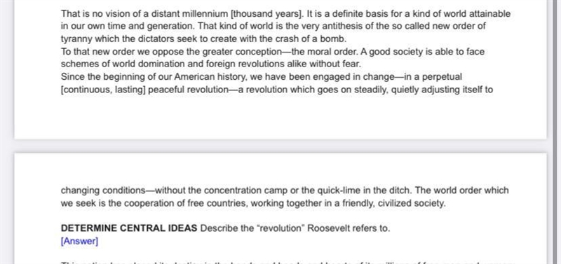 Describe the “revolution” Roosevelt refers to.-example-1