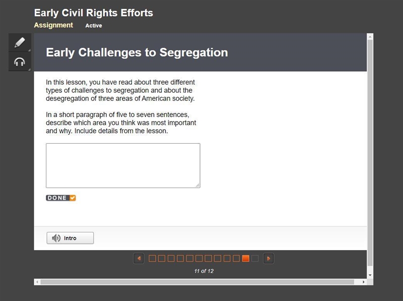 In this lesson, you have read about three different types of challenges to segregation-example-1