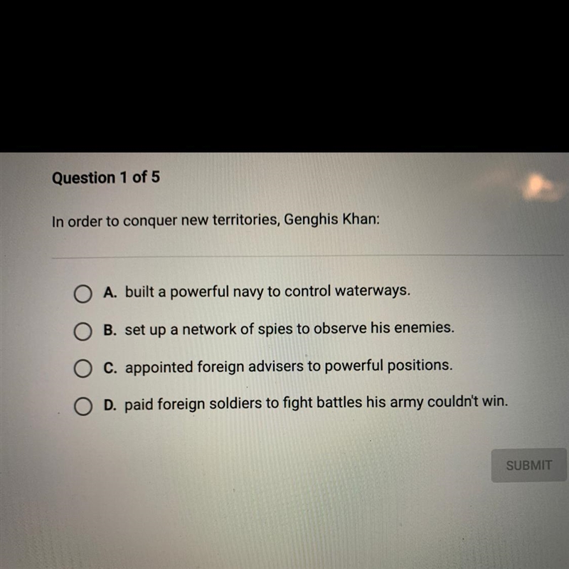 In order to conquer new territories, Genghis Khan: Pls help-example-1