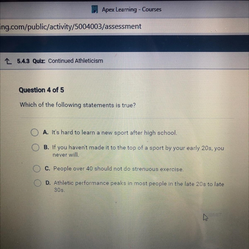 Which of the following statements is true? It’s .(A-example-1