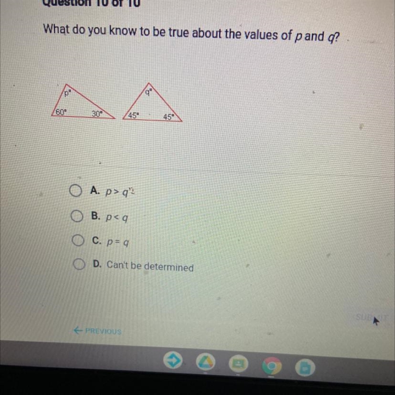 What do you know to be true about the values of p and q?-example-1