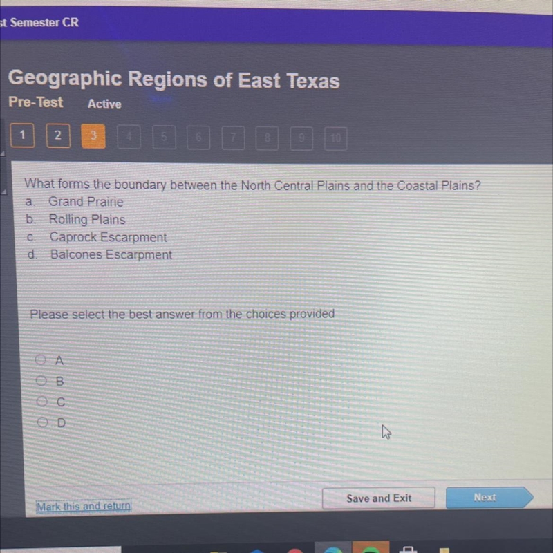 Help need the answer ASAP What forms the boundary between North Central and the coastal-example-1