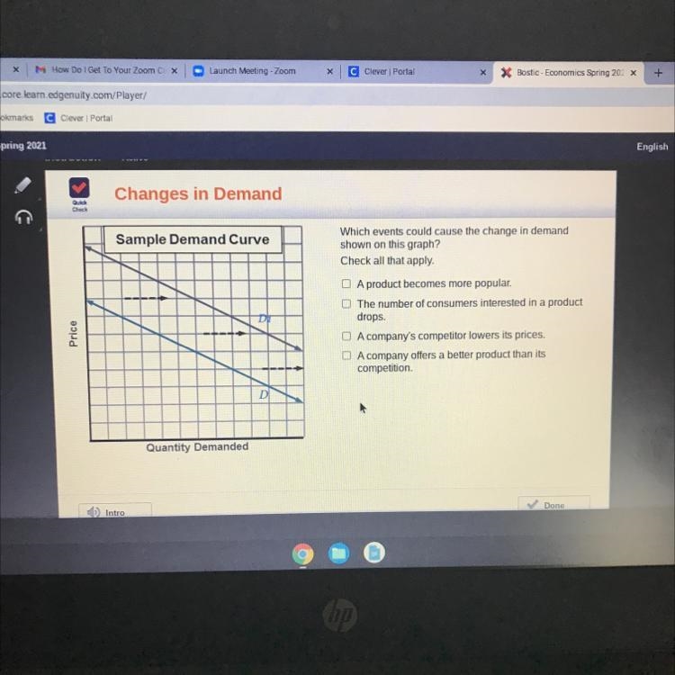 Which events could cause the change in demand shown on this graph check all that apply-example-1