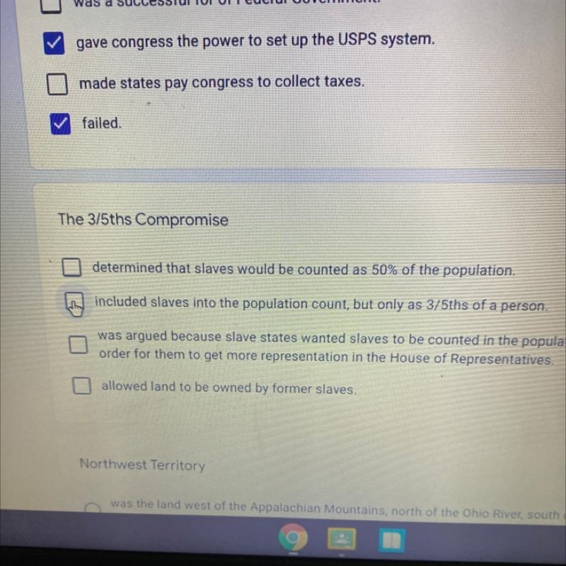 Multiple choice 3/5ths Compromise-example-1