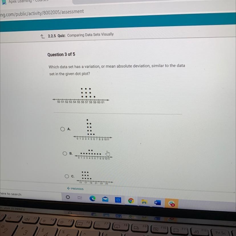 Which data set has a variation, or mean absolute deviation, similar to the data set-example-1