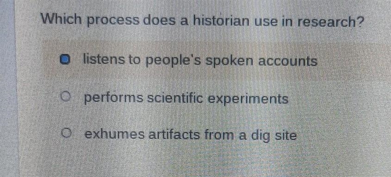 20 point s pls help ASAP PLEASE GIVE CORRECT ANSWER Which process does a historian-example-1