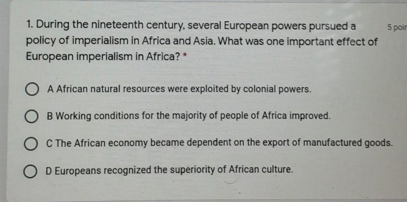 I need help with this test 1. During the nineteenth century, several European powers-example-1