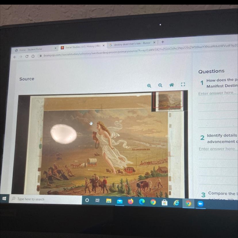 How does the painting embody the idea of Manifest Destiny?-example-1