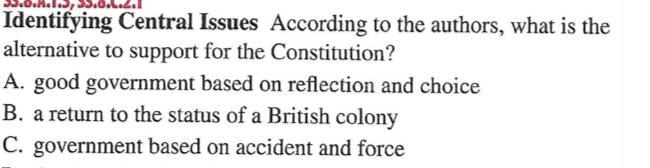 According to authors what is the alternative to support the constitution?-example-1