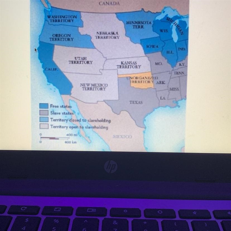 How did the acquisition (gain) of new territories into the U.S. help lead to the Civil-example-1