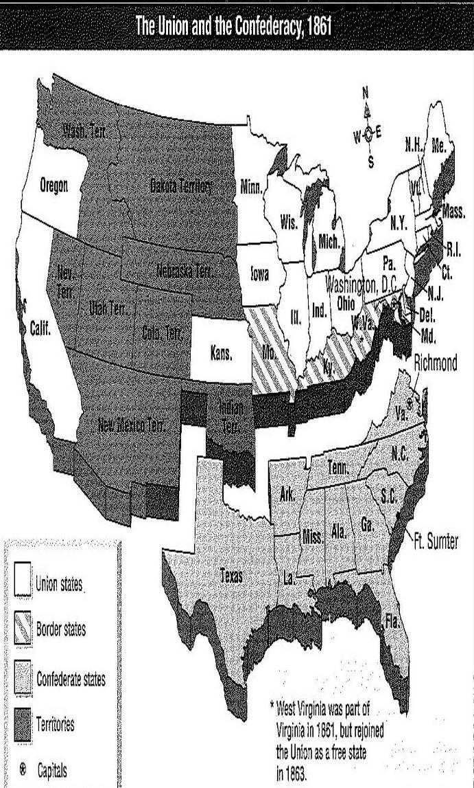 The fact that the Border States sided with the Union reflects that fact that – -Union-example-1