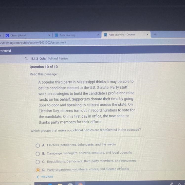 Read this passage: A popular third party in Mississippi thinks it may be able to get-example-1