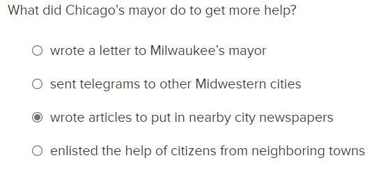 What did Chicago’s mayor do to get more help?-example-1