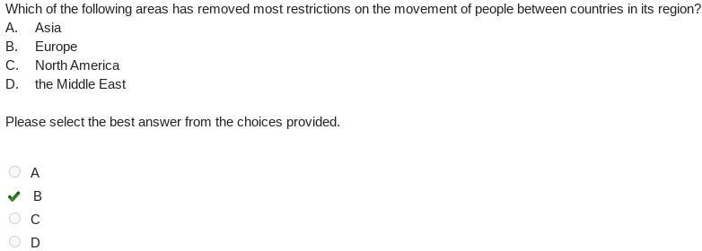 Which of the following areas has removed most restrictions on the movement of people-example-1