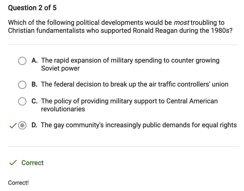 Question 1 of 5 Which of the following political developments would be mosttroubling-example-1